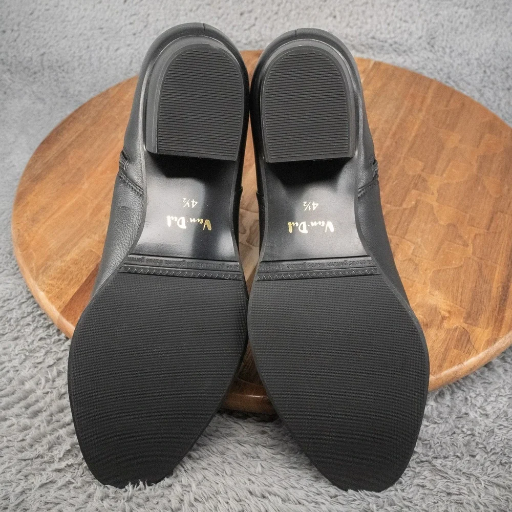 Van-Dal Black Leather Inside Zip Booties Office Size 4.5 UK 7 US‎